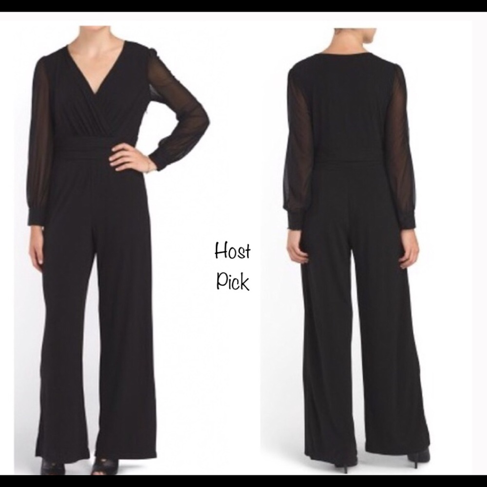 Sheer sleeve Jumpsuit
